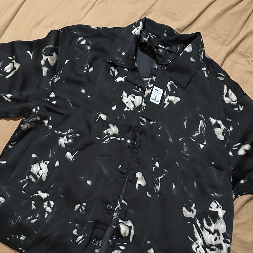 Fashion Nova Black and White Casual Shirt